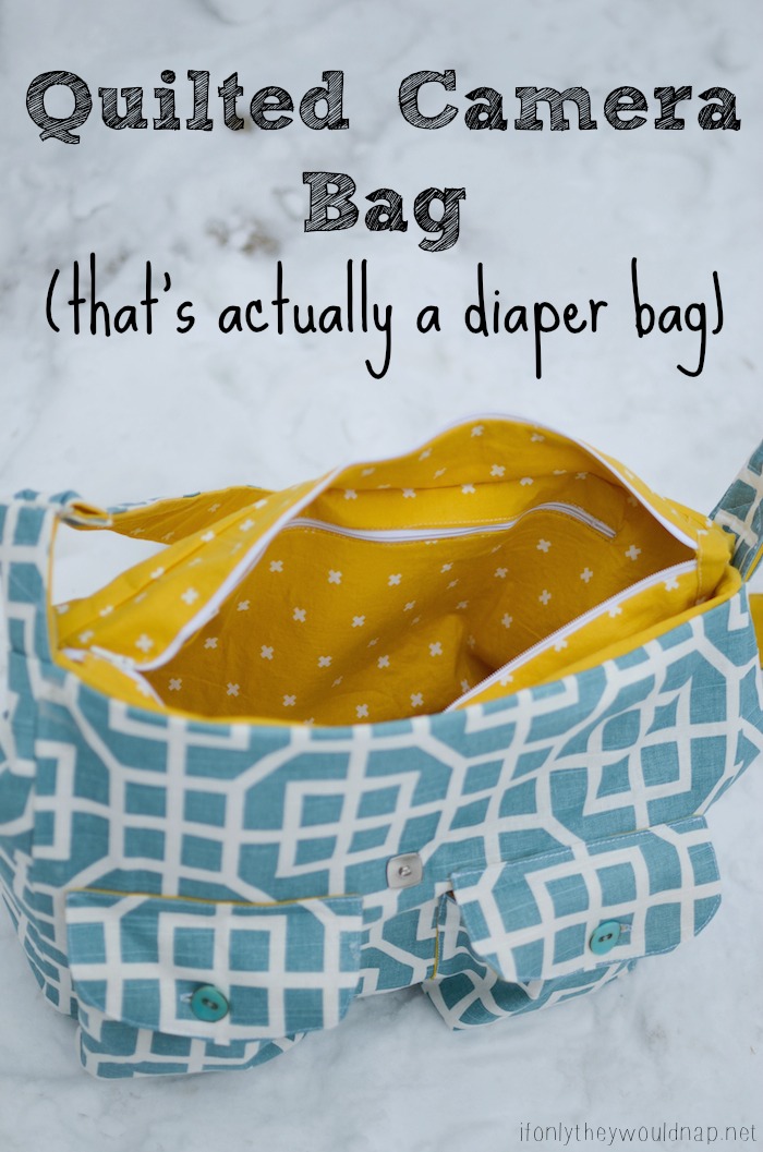 Quilted Camera Bag that's actually a diaper bag