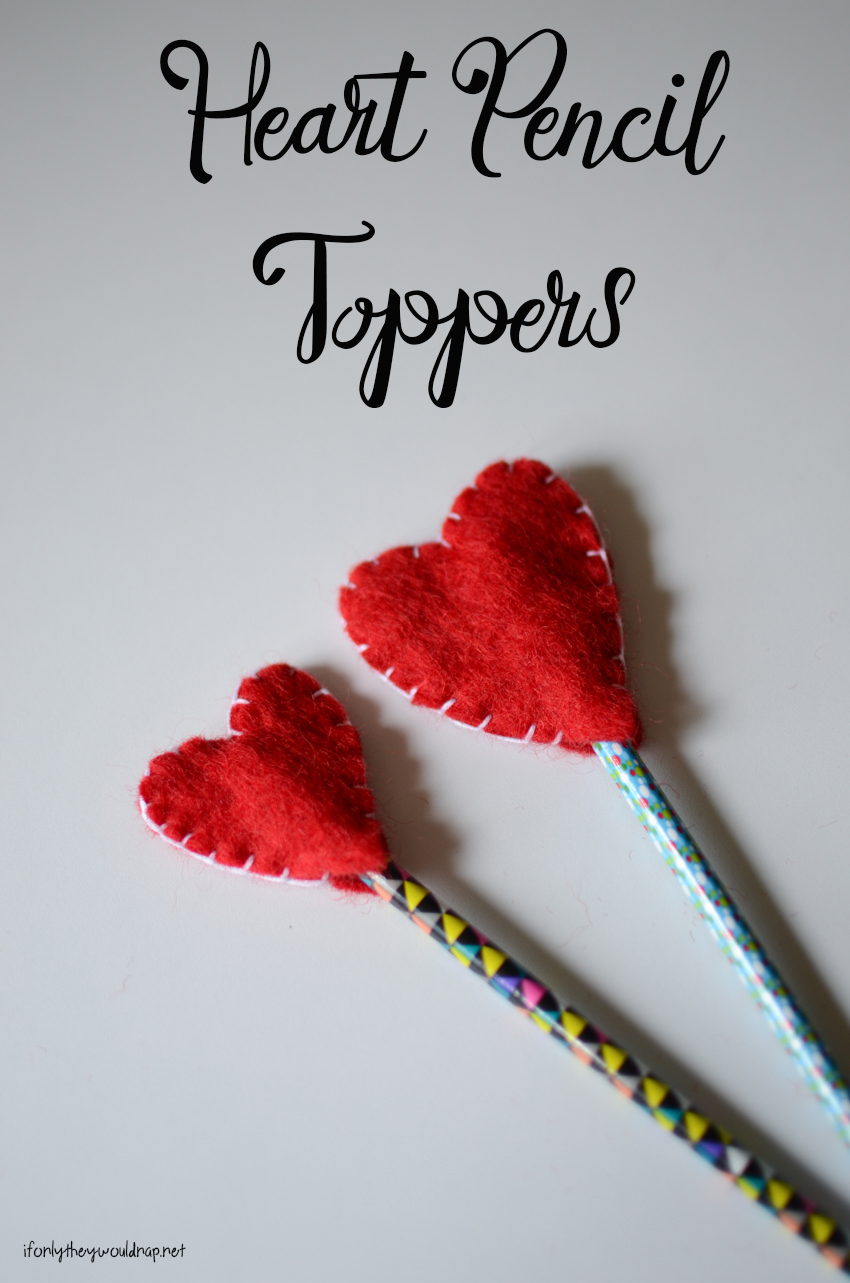 DIY Heart Pencil Toppers for Valentine's Day