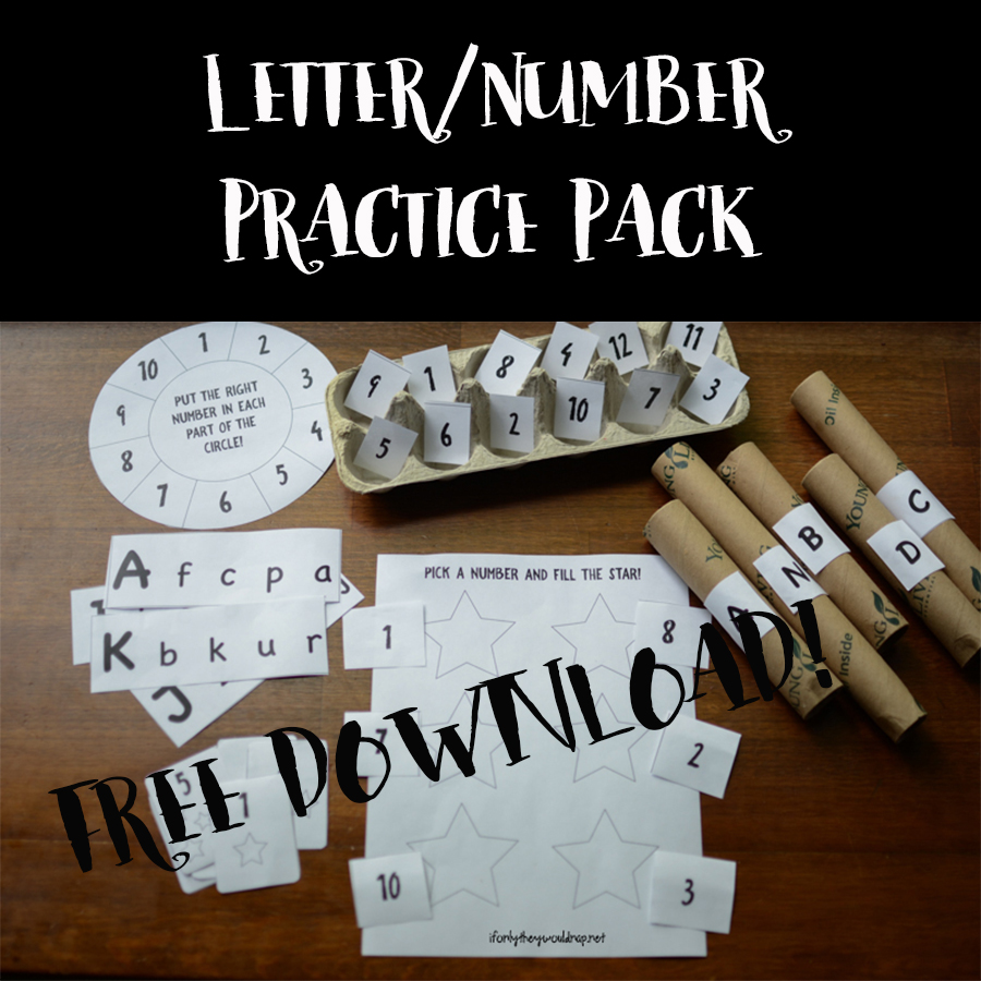 Letter/Number Practice Pack