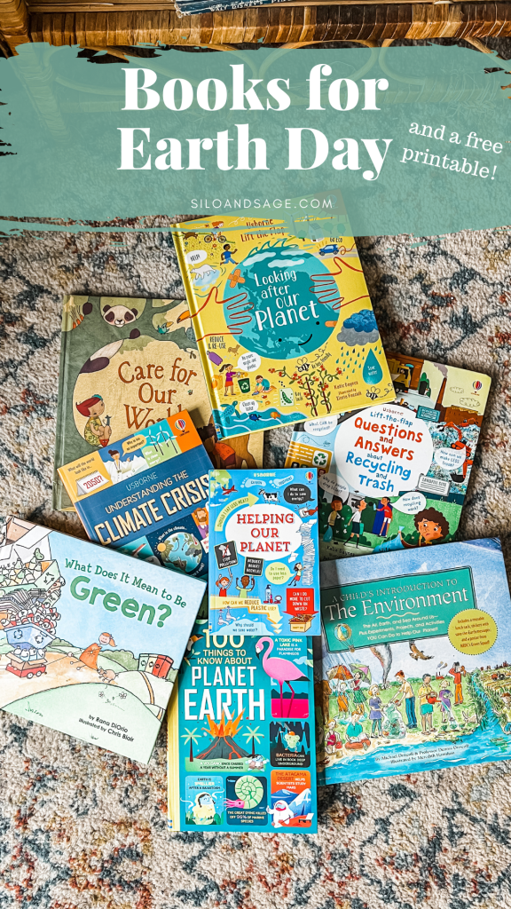 Earth Day books and a free printable